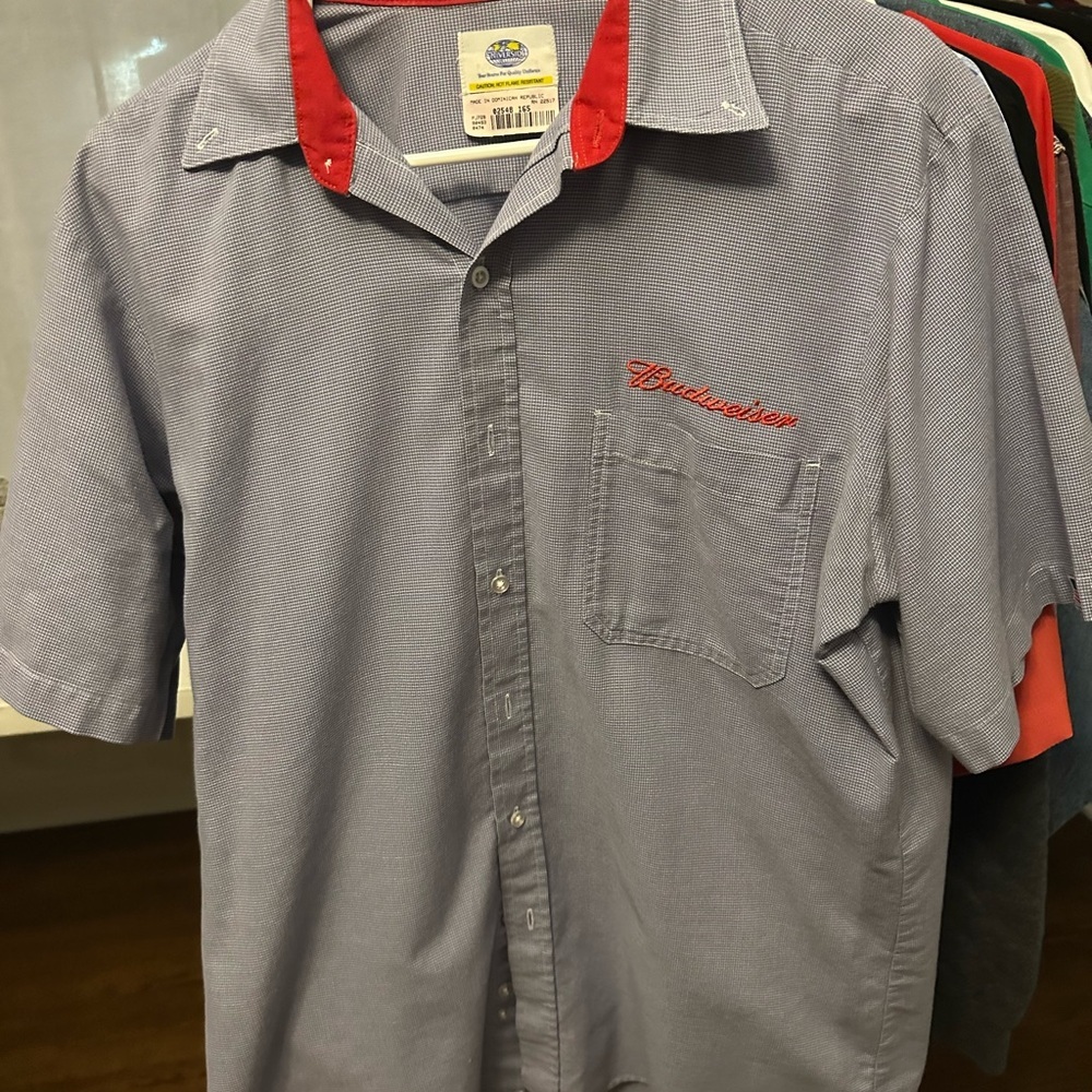 Budweiser Men's Blue Shirt